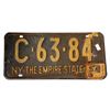 Image 1 : 1953 New York License Plate With 1954 Badge