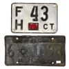 Image 1 : 2 Vintage License Plates: New Mexico, Connecticut