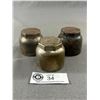 Image 2 : 3 Metal Vintage Ford Hub Cap/ Axle Grease Covers, 2 Made In Canada