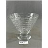 Image 1 : Vintage 7.25"H Signed "Webb"  Wavy Clear Glass Vase