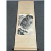 Image 3 : 2 Vintage Chinese Scrolls. Cloth On 24.5" Wood Dowel & Paper On 25" Wood Dowel
