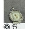 Image 2 : Great Sterling Silver Crystalized Stone Pendant, Marked 925