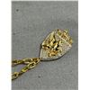 Image 2 : Vintage 2 Brooches w/ Chain Sweater Shawl Guard Clip Chain
