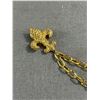 Image 3 : Vintage 2 Brooches w/ Chain Sweater Shawl Guard Clip Chain