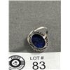 Image 2 : Vintage Sterling Silver w/ Lapis Lazuli Stone Ring, Marked 925