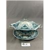 Image 1 : Beautiful Vintage F & Sons Argyle Burslem, England - 9.75" Diam. Plate & 12" L Casserole/Soup Bowl w