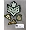 Image 1 : 4 Old Military Cloth Badges/Patches