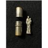 Image 2 : Metal Container w/ Small (1") Religious Figure Inside