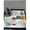 Image 2 : Assorted Crystal & Rocks In Gift Box - Selenite, Geode & More