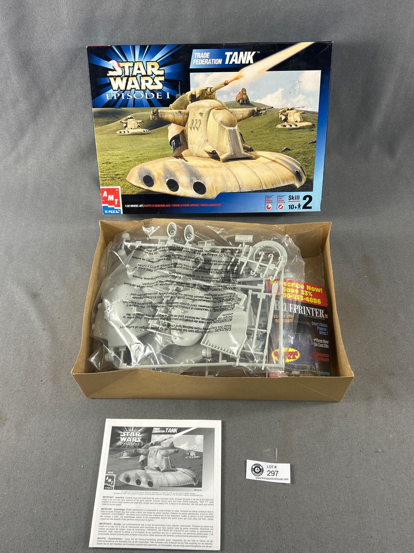 AMT/ERTL 1:32 Scale Star Wars Episode I Trade Federation Tank Model Kit ...