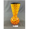 Image 2 : Unique Blown Glass Vase - 9.5" Tall