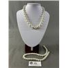 Image 1 : 2 Vintage Faux Pearl Necklaces