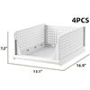 Image 2 : 1 4-Pack Foldable Clothes Drawer Organizer - Brand New! (29inch total Assembled Height)