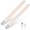 Image 1 : 1 2-Pack LED Motion Sensor Under Cabinet/Closet/Hallway Lights - Long 15.35" Size - Brand New!