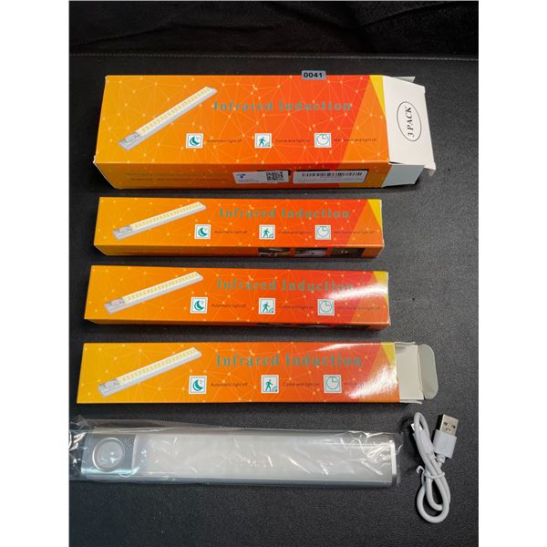 1 3-Pack LED Motion Sensor Under Cabinet/Closet/Hallway Lights - Rechargeable - Brand New!
