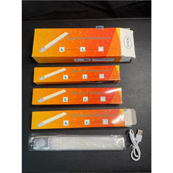 1 3-Pack LED Motion Sensor Under Cabinet/Closet/Hallway Lights - Rechargeable - Brand New!