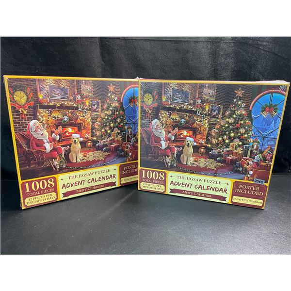 2 Jigsaw Puzzle Advent Calendars - 108pcs Each - New Sealed