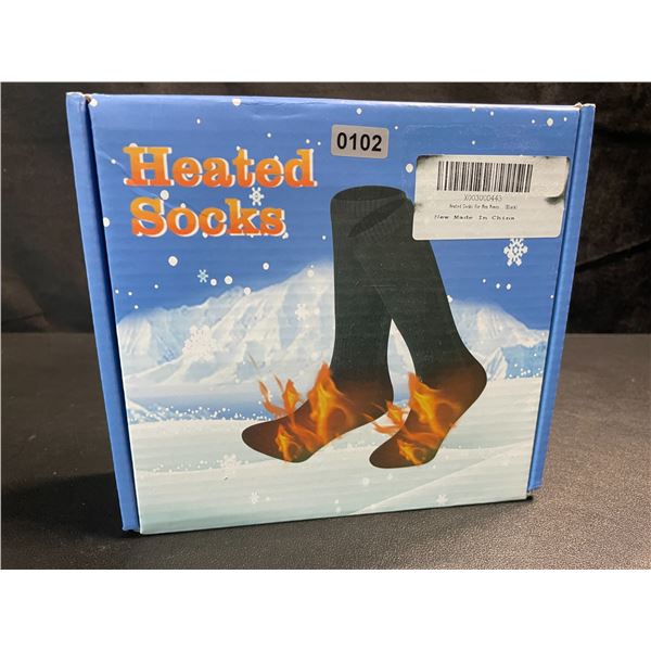 1 Pair of Heated Socks for Men/Women with Rechargeable Powerbanks - New