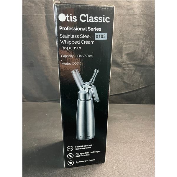 1 Otis Classic Professional Series Stainless Steel Whipped Cream Dispenser - 500ml - Brand New