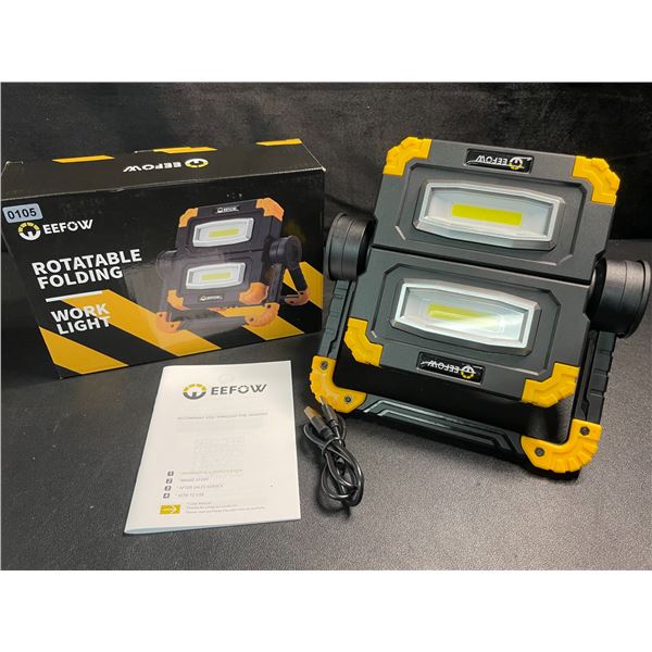1 Eefow Rotatable Folding Portable LED Work Light - Rechargeable - 7.91" x 7.5" - Brand New!