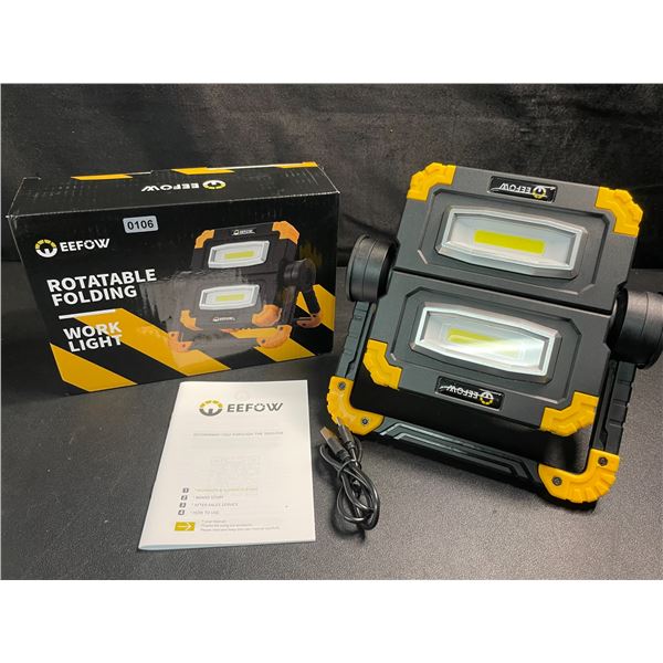 1 Eefow Rotatable Folding Portable LED Work Light - Rechargeable - 7.91" x 7.5" - Brand New!