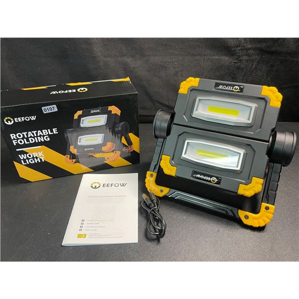 1 Eefow Rotatable Folding Portable LED Work Light - Rechargeable - 7.91" x 7.5" - Brand New!