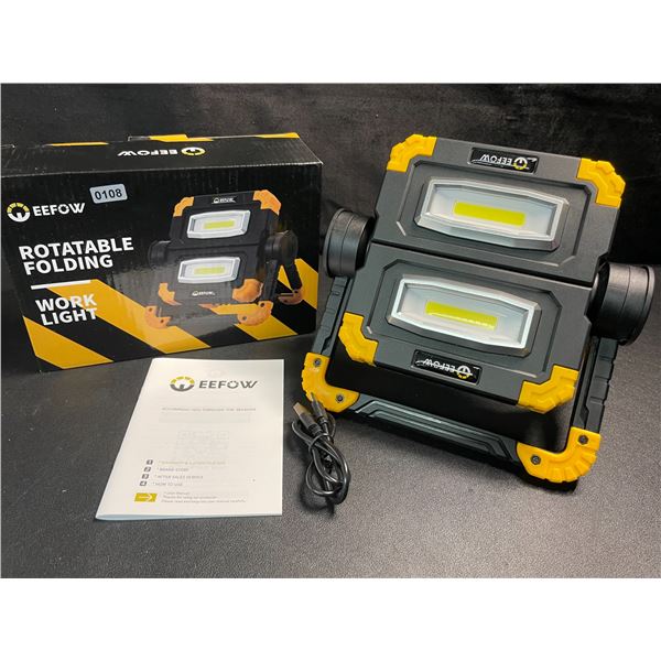 1 Eefow Rotatable Folding Portable LED Work Light - Rechargeable - 7.91" x 7.5" - Brand New!
