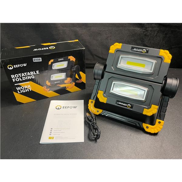 1 Eefow Rotatable Folding Portable LED Work Light - Rechargeable - 7.91" x 7.5" - Brand New!