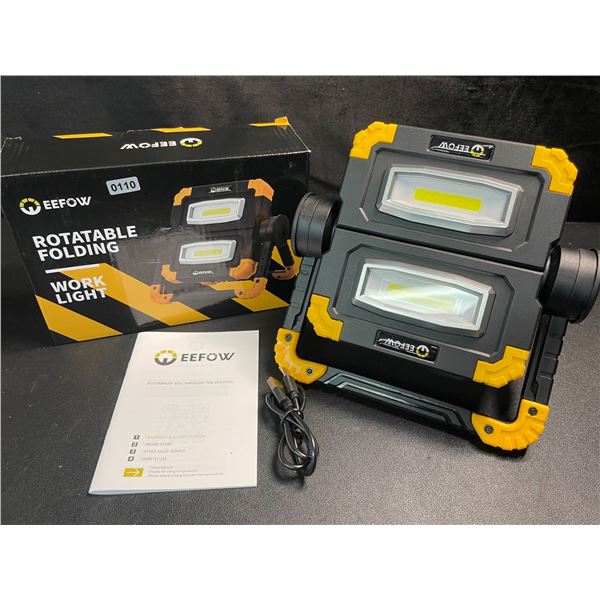 1 Eefow Rotatable Folding Portable LED Work Light - Rechargeable - 7.91" x 7.5" - Brand New!