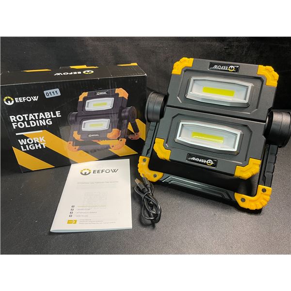 1 Eefow Rotatable Folding Portable LED Work Light - Rechargeable - 7.91" x 7.5" - Brand New!