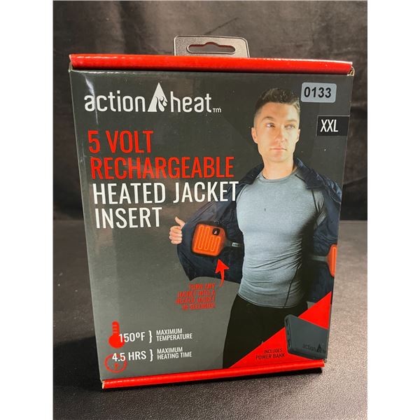 1 Action Heat 5 Volt Rechargeable Heated Jacket Insert - XXL - New