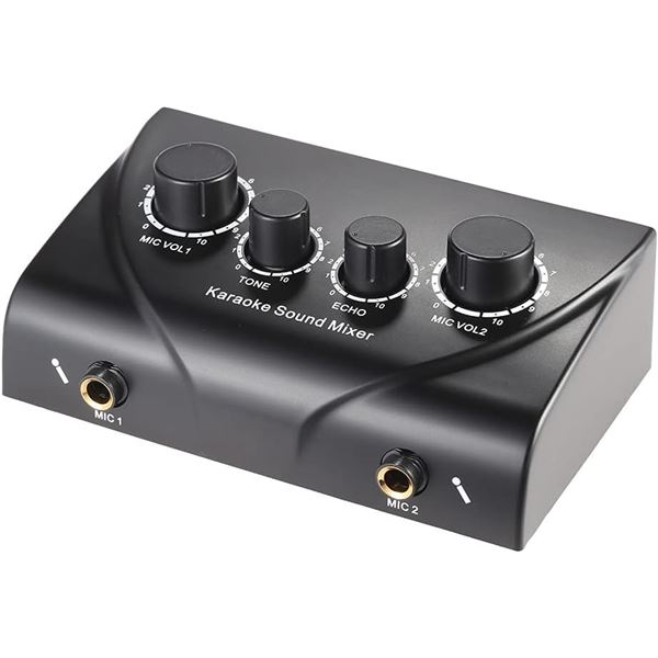 1 Professional Karaoke Sound Mixer with Dual Mic Input - Brand New