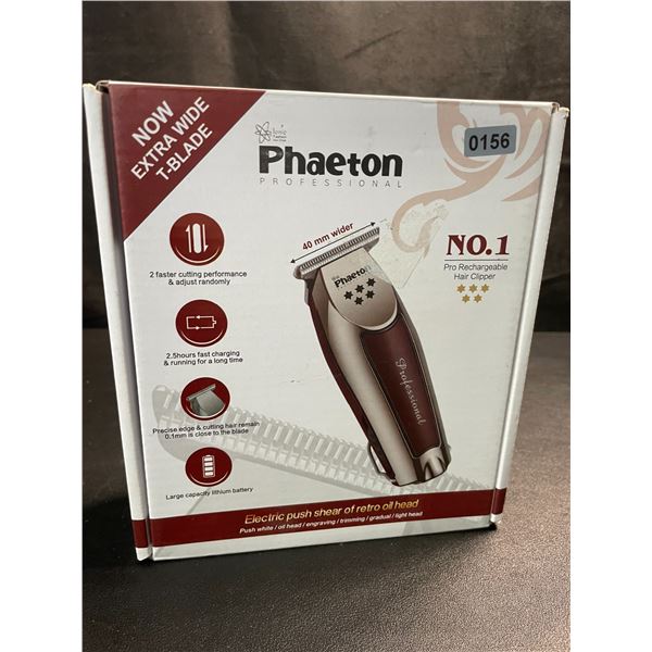 1 Phaeton Professional Rechargeable Hair Clipper Set - Brand New