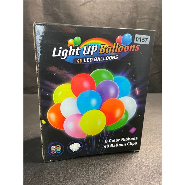 1 Box of Light-Up LED Party Balloons - 40PCS/8 Colours - Brand New