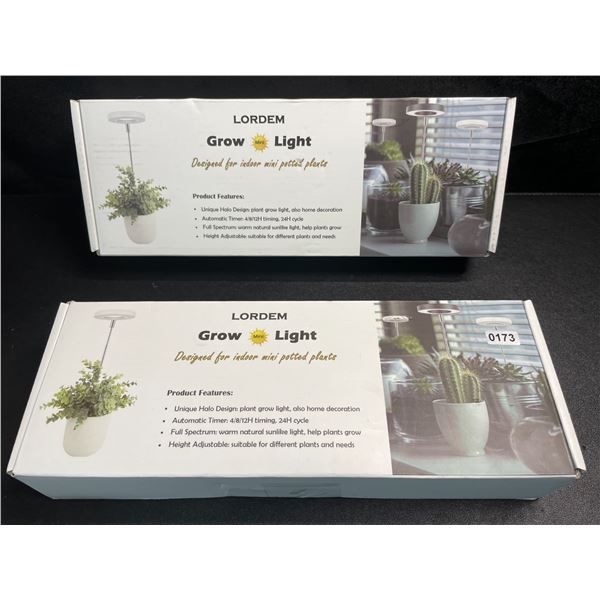 2 Boxes of Lordem Full-Spectrum Halo Grow Lights for Indoor Potted Plants - 2 Per Box/4 Total - New