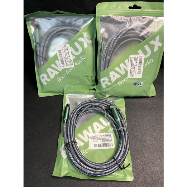3 Packs of Digital Audio Optical Cables - 10FT Each - Brand New