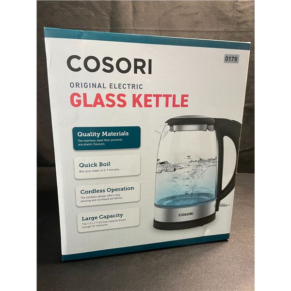 1 Cosori Original Electric Glass Kettle - 1.7L Capacity - Brand New (Damaged Box - See Photos)