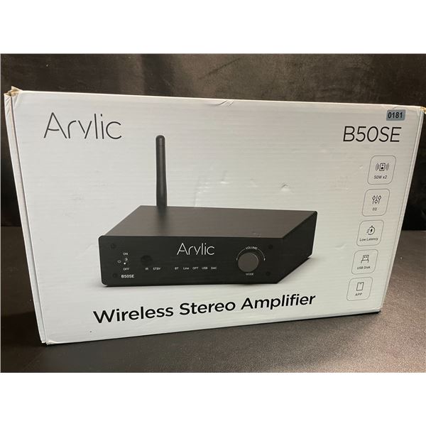 1 Arylic Wireless Stereo Amplifier (Model: B50SE) - New/Open Box