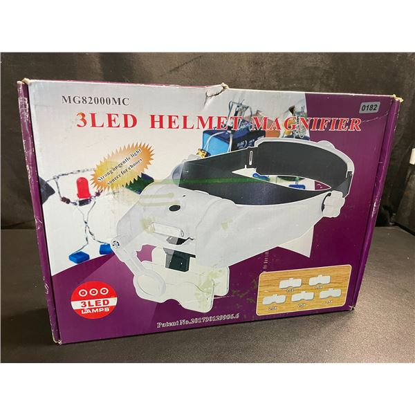 1 LED Rechargeable Magnifying Helmet - Brand New