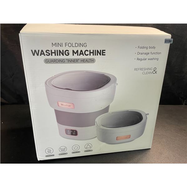 1 Mini Folding Washing Machine/Portable Washing Machine - Purple - New