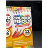 Image 2 : 8 Packs of Joyin Pre-Sharpened Colored Pencils - 12 Colours Each - New