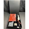 Image 1 : 1 Ink and Quill Feather Dip Ink Pen/Leather Notebook Stationary Set - Brand New