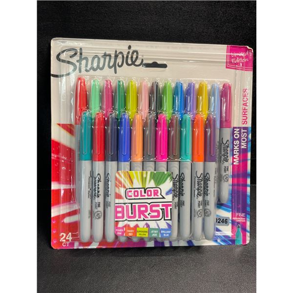 1 Pack of Sharpie Permanent Markers - Color Burst - 24 Count - New Sealed