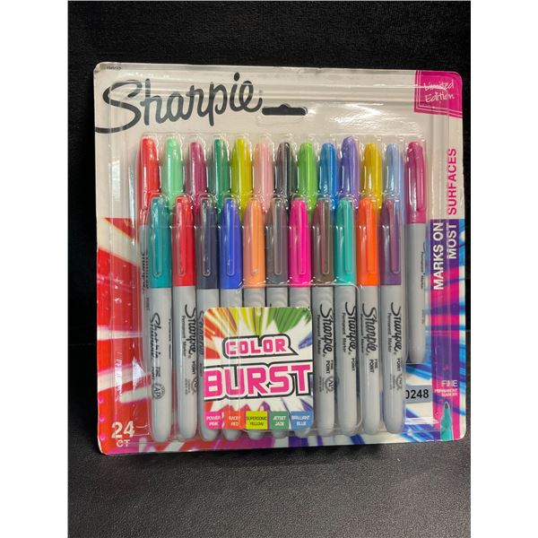 1 Pack of Sharpie Permanent Markers - Color Burst - 24 Count - New Sealed