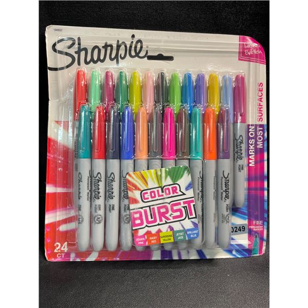 1 Pack of Sharpie Permanent Markers - Color Burst - 24 Count - New Sealed