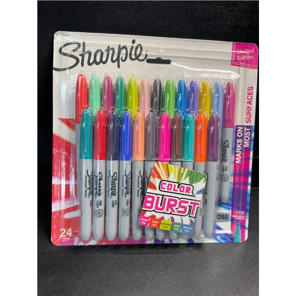 1 Pack of Sharpie Permanent Markers - Color Burst - 24 Count - New Sealed