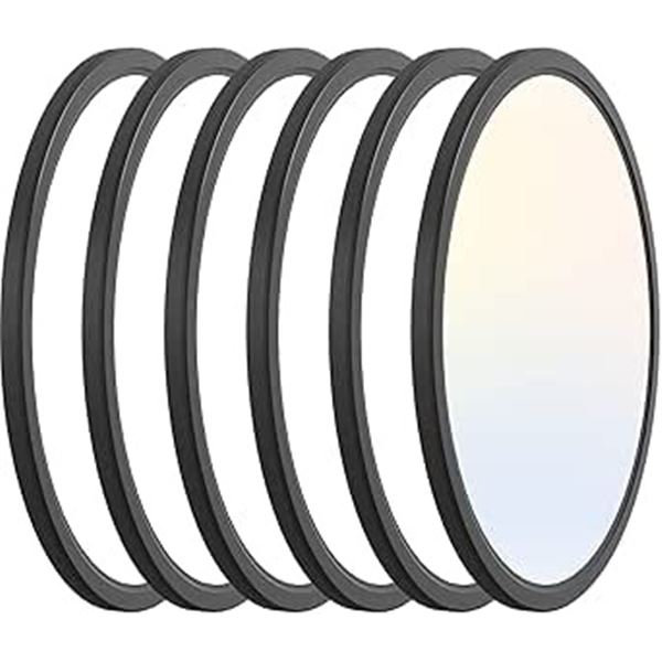 1 Box of 6 LED Flush Mount Round Ceiling Lights (12-Inch) - Brand New