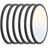 Image 1 : 1 Box of 6 LED Flush Mount Round Ceiling Lights (12-Inch) - Brand New
