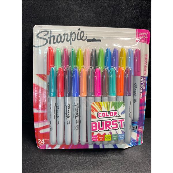 1 Pack of Sharpie Permanent Markers - Color Burst - 24 Count - New Sealed