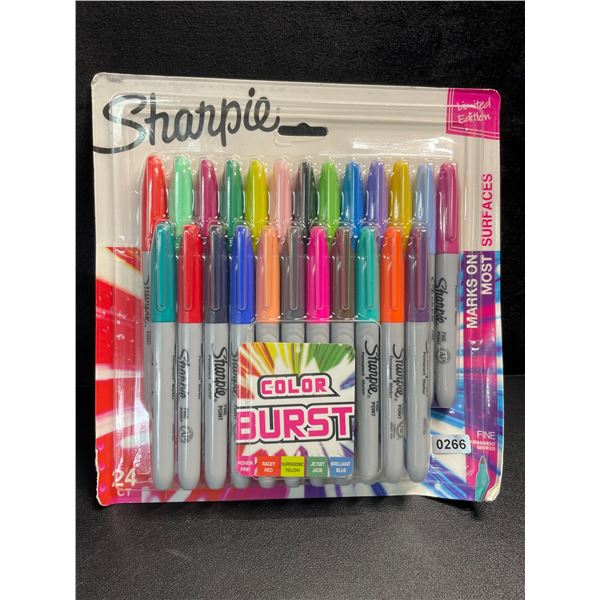 1 Pack of Sharpie Permanent Markers - Color Burst - 24 Count - New Sealed